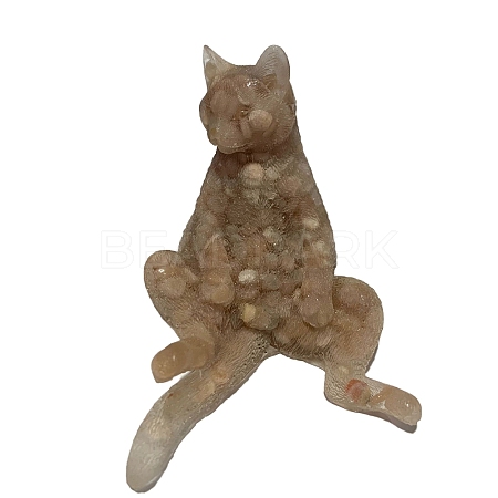 Orgonite Cat Natural Gemstone Resin Ornaments for office Home Desk Decorations PW-WG26C51-08-1