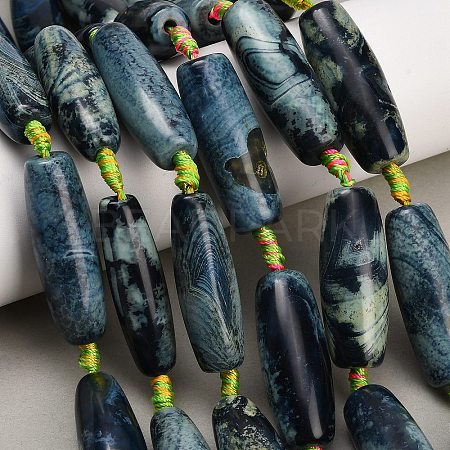 Natural Fire Crackle Agate Beads Strands GG-CBAB0A6-01-1
