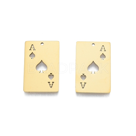 Ion Plating(IP) 201 Stainless Steel Pendant STAS-B027-11G-1
