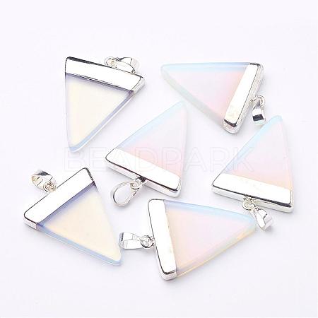 Triangle Shaped Opalite Pendants G-F0135-01P-1