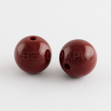 Chunky Bubblegum Round Acrylic Beads SACR-S044-15-1