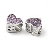 Rack Plating Alloy Rhinestone European Beads PALLOY-P289-46P-4