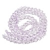 Baking Paint Transparent Glass Beads Strands DGLA-A07-T8mm-KD02-2
