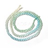 Transparent Gradient Color Glass Beads Strands GLAA-H021-01B-24-4