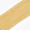 Electroplate Transparent Glass Beads Strands EGLA-N002-03I-1