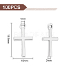100PCS Cross Tibetan Style Alloy Pendants TIBEP-UN0001-10-3