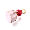 Zinc Alloy Enamel Charms FIND-U029-01G-09-2