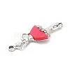 Rack Plating Alloy Enamel Pendants ENAM-M051-03P-C-3