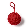Yarn Knitted Christmas Ball Ornaments AJEW-P106-01A-2