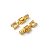Brass Fold Over Clasps KK-WH0046-51G-2
