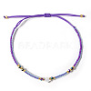 Adjustable Glass Seed Beads Braided Bead Bracelets IF7120-9-1