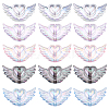 40pcs 5 Colors Transparent Acrylic Heart Wing Beads AJEW-SP0001-10-1