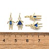 Brass Micro Pave Cubic Zirconia Pendants KK-D339-02G-09-3