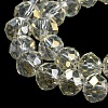Electroplate Transparent Glass Beads Strands EGLA-A034-T4mm-T16-6