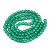Baking Paint Crackle Glass Beads Strands X-DGLA-Q023-8mm-YS22-2