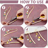 DIY Flower Bees Alloy Enamel Pendants Boolmarks Making Kits DIY-NB0013-97-3