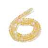 Frosted Transparent Glass Beads Strands FGLA-M002-01G-4