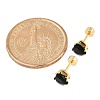 Heart Glass Ear Fake Plugs EJEW-H105-25G-E-6