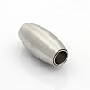 304 Stainless Steel Matte Surface Magnetic Clasps with Glue-in Ends X-STAS-O042-C-12-3