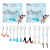 Alloy Enamel Pendant Locking Stitch Markers HJEW-AB00149-1