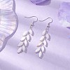 Dyed Natural Shell Beaded Dangle Earrings for Women EJEW-TA00549-2