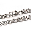 304 Stainless Steel Curb Chain Necklaces NJEW-M150-01P-1