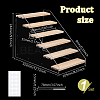 Rectangle Acrylic with Wood Minifigures Organizer Display Risers ODIS-WH0038-102B-3