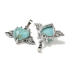 Synthetic Turquoise with Clear Cubic Zirconia Pendants G-G133-02P-23-2