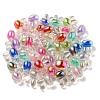 UV Plating Rainbow Iridescent Acrylic Beads PACR-E001-05-3