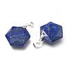 Faceted Natural Lapis Lazuli Pendants G-F340-03B-2