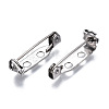 Tarnish Resistant 201 Stainless Steel Brooch Pin Back Safety Catch Bar Pins STAS-S117-022B-2