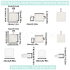 DIY Blank Square Dome Pendant Making Kit DIY-SC0023-03-2