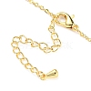Pea Shaped Plastic Imitation Pearl Pendant Necklace with Brass Cable Chains NJEW-F316-01G-3