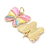 Rack Plating Brass Enamel Charms KK-B076-07G-2