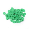 Flat Round Eco-Friendly Handmade Polymer Clay Beads CLAY-R067-6.0mm-08-4