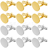 20Pcs 2 Colors Rack Plating Brass Cuff Buttons KK-SC0006-44-1