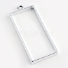 Rack Plating Alloy Rectangle Open Back Bezel Pendants LS-PALLOY-S047-11D-FF-2
