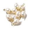 Natural Pearl Connector Charms FIND-C046-19C-G-1