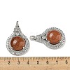 Synthetic Goldstone with Clear Cubic Zirconia Pendants G-G133-01P-20-3