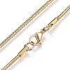 304 Stainless Steel Snake Chain Necklaces NJEW-D285-03G-2