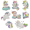 Animal Theme DIY Diamond Painting Stickers Kits ANIM-PW0001-191F-1