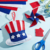 BENECREAT 30 Sheets 3 Colors Independence Day Theme Squares Felt Fabric DIY-BC0004-38-5