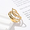 304 Stainless Steel Multilayer Open Cuff Rings for Women RJEW-Z077-01G-01-3
