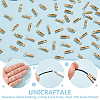 100Pcs Ion Plating(IP) 304 Stainless Steel Folding Crimp Cord Ends STAS-UN0061-66-5