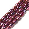 Electroplate Glass Beads Strands X-EGLA-F150-FP01-1