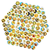 100pcs Glass Cabochons GGLA-PH0001-18-1