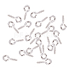   Silver Screw Eye Bolt for Half Drilled Beads Eye Pin Eyes Bail Findings for Jewelry Making 8x4x1mm IFIN-PH0007-8mm-S-4