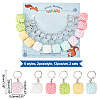 Opaque Resin Yarn Ball Charm Locking Stitch Markers HJEW-PH01757-2