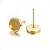 304 Stainless Steel Stud Earring Findings X-STAS-P210-46G-02-2