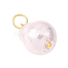 Electroplated Glass Imitation Pearl Pendants PALLOY-JF04579-03-4